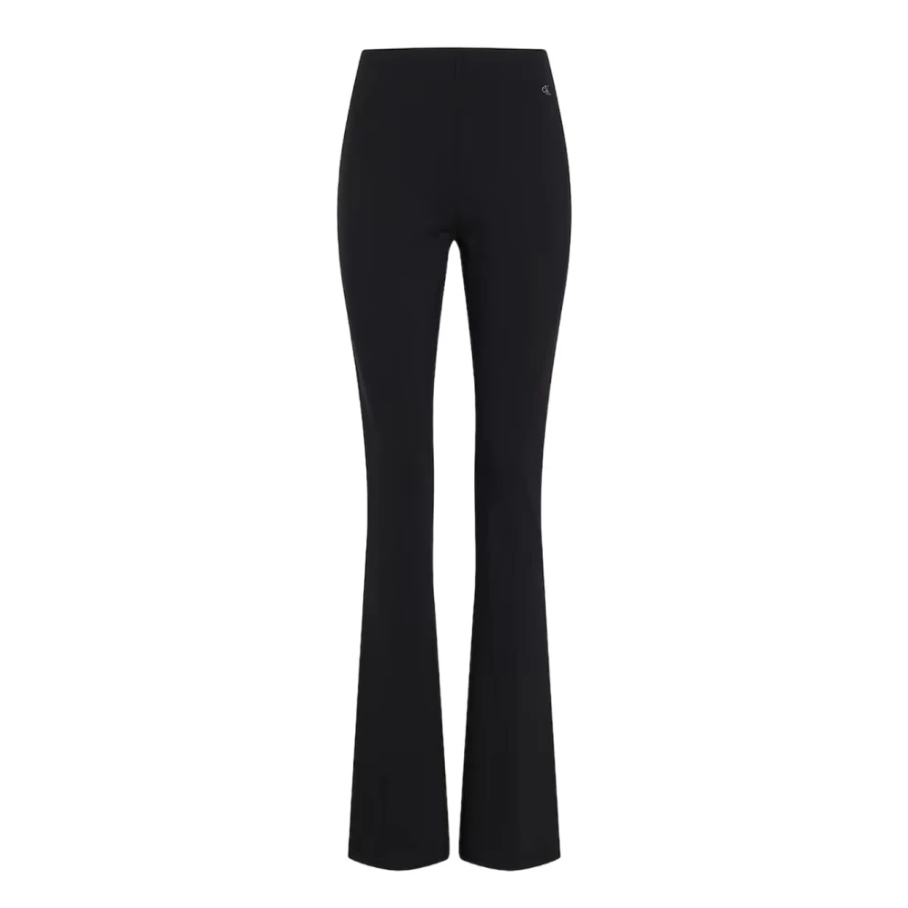 Calvin Klein Jeans Flare Leggings Lichtgewicht Ademend Materiaal Black Dames