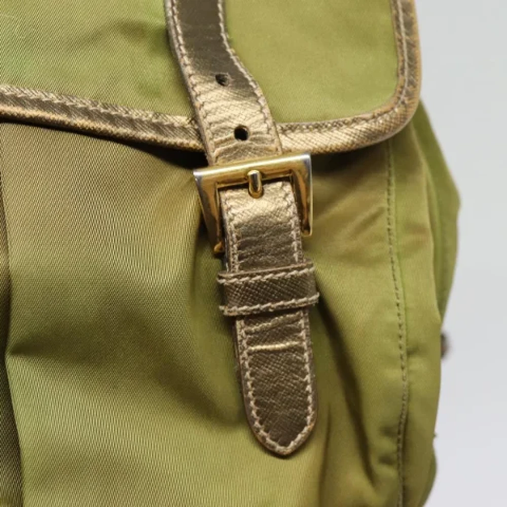 Prada Vintage Pre-owned Nylon shoulder-bags Brown Dames