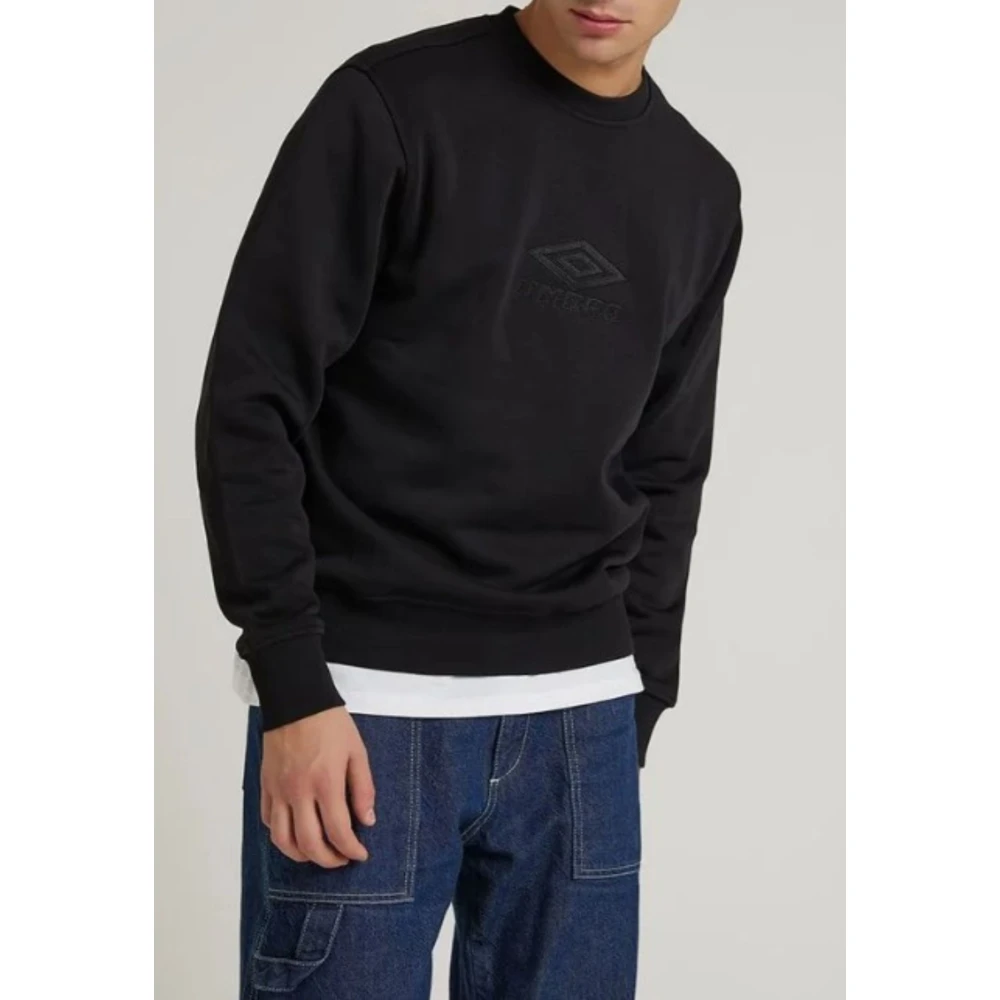 Umbro Heren Crew Neck Sweatshirt Black Heren