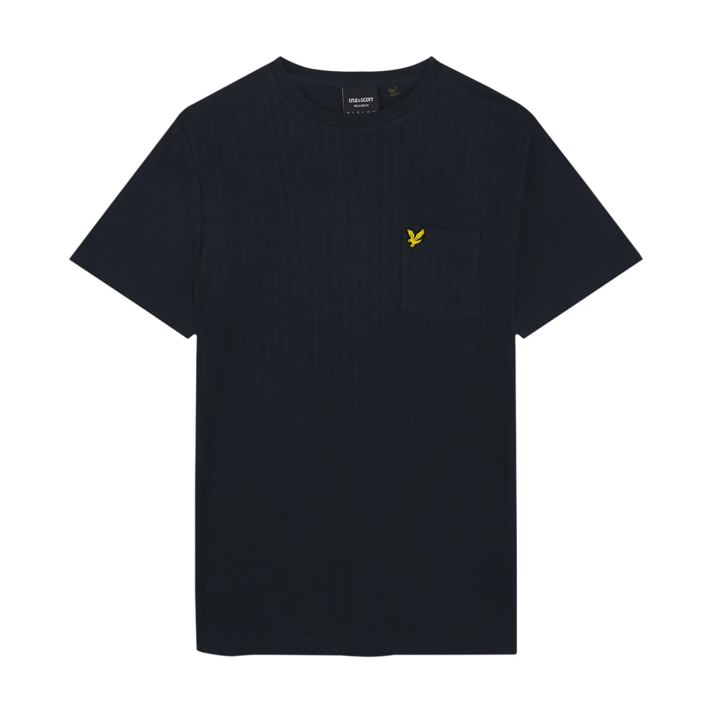 Lyle & Scott Gestreept T-shirt met textuur Blue Heren