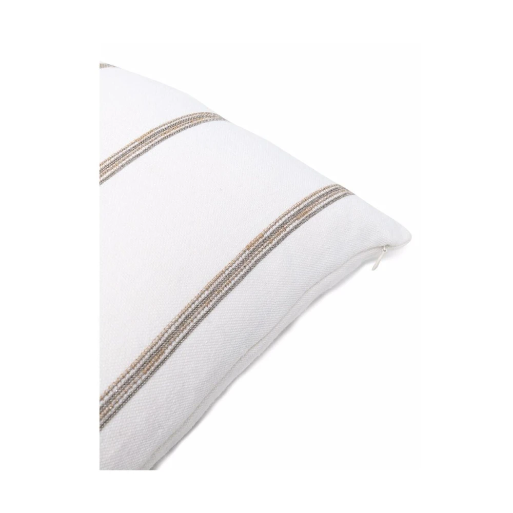 BRUNELLO CUCINELLI Monili Chain Kussen Accessoire Thuis White Dames