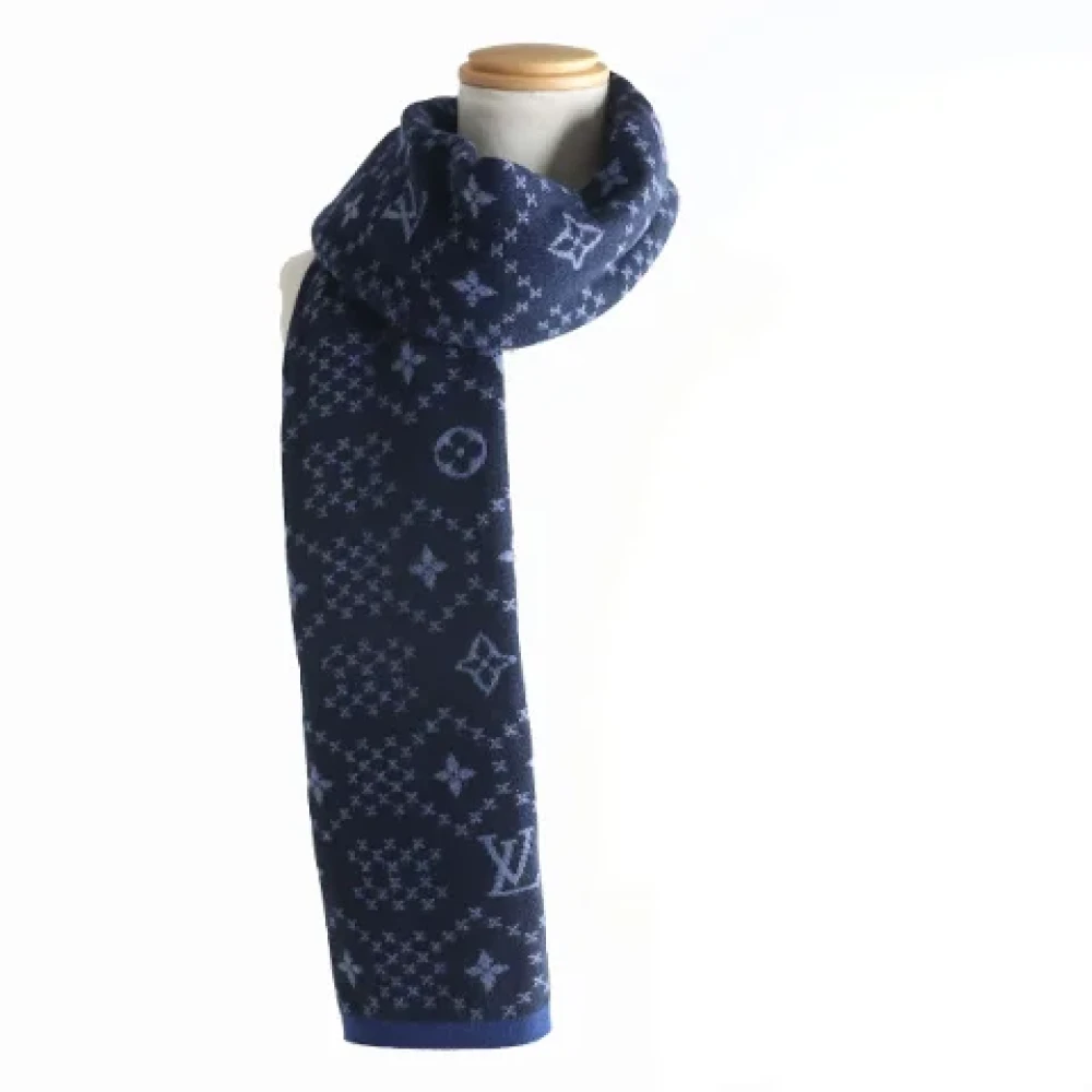 Louis Vuitton Vintage Pre-owned Cashmere scarves Blue Dames