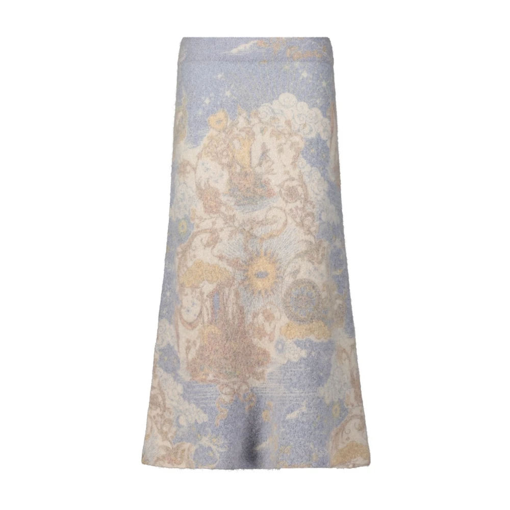 La DoubleJ Alpaca & Merino Wol Midi Rok Multicolor Dames