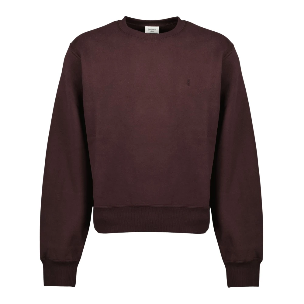 Saint Laurent Men's Bordeaux Cassandre Sweatshirt