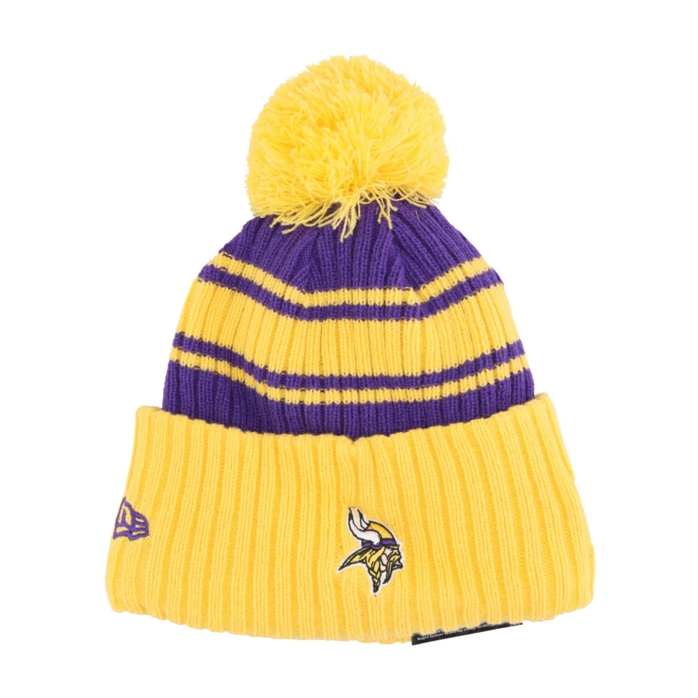 new era NFL Sideline Pom Beanie Hat Yellow Heren