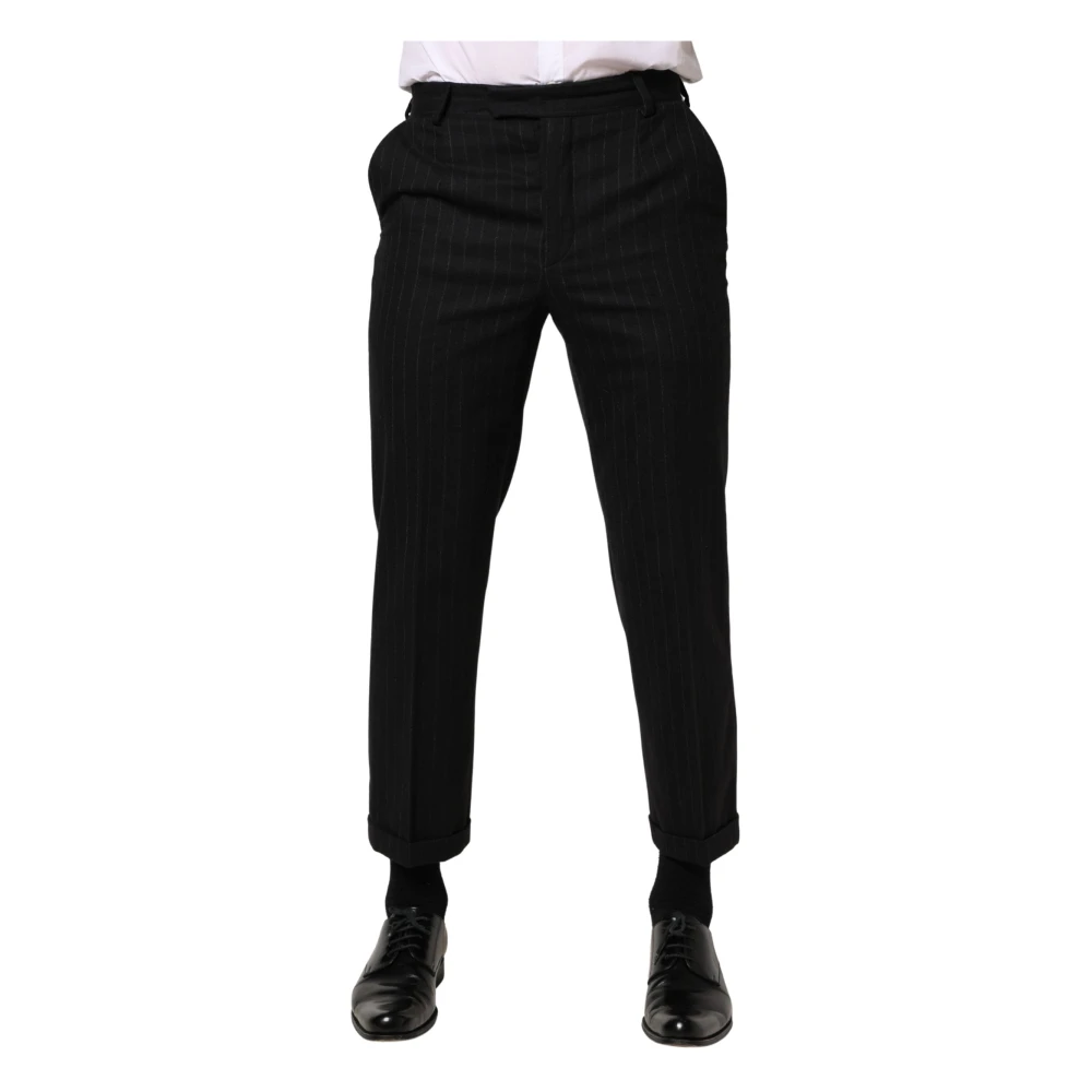 Dolce & Gabbana Men's Black Dress Trousers - Suit Trousers - S - Trousers
