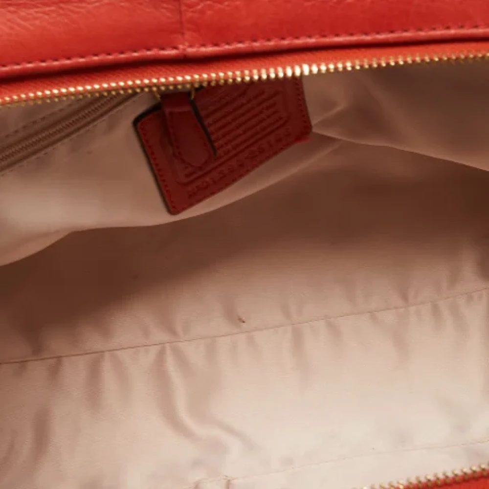 Coach Pre-owned Leather handbags Orange Dames