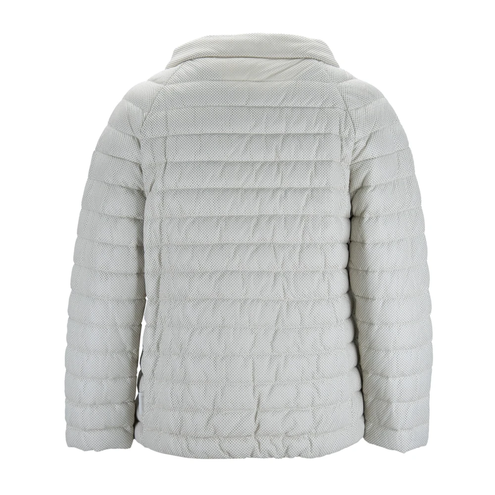 Moncler Korte donsjas met rits Beige Dames