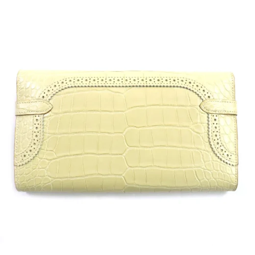 Hermès Vintage Pre-owned Leather wallets White Dames