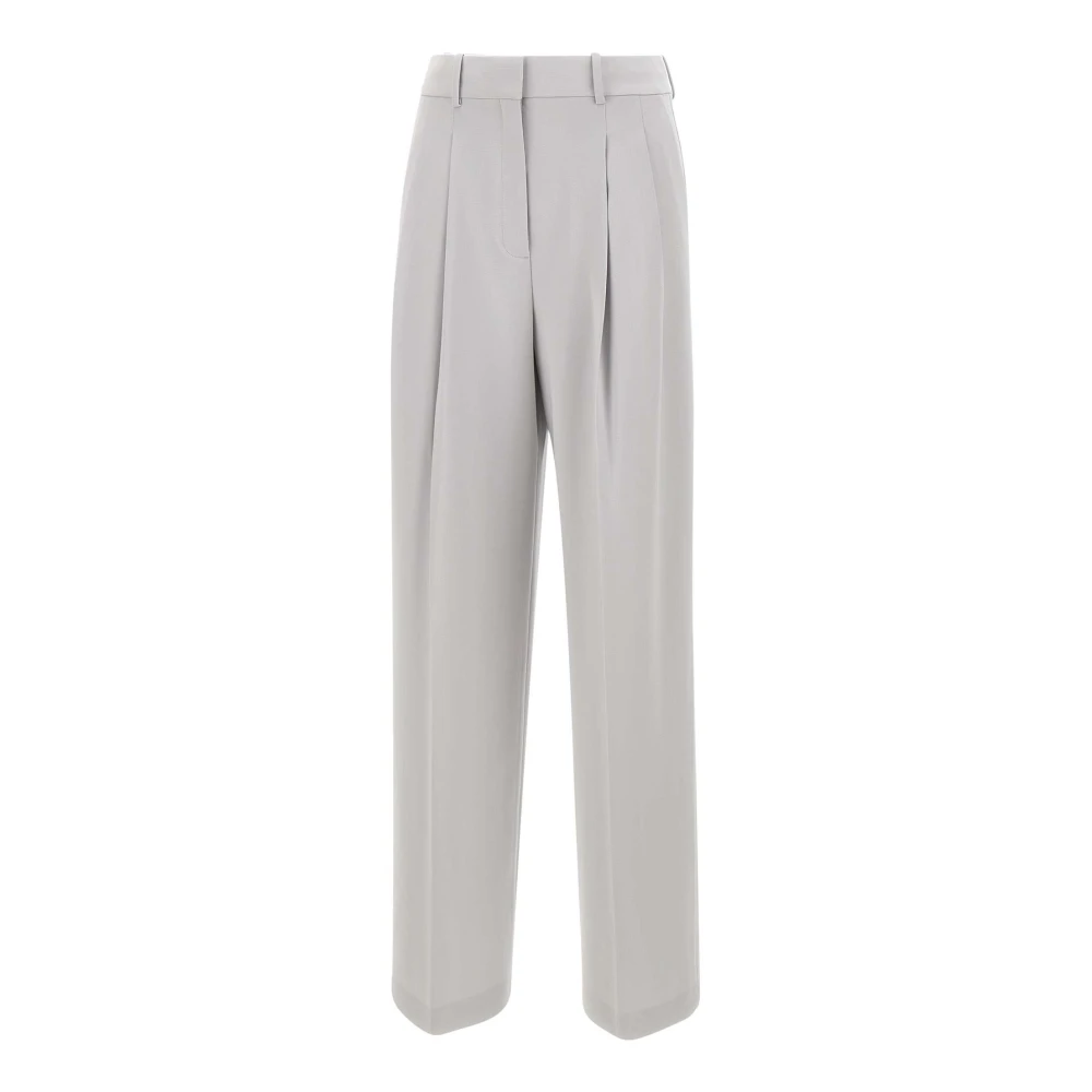 Theory Gray Straight Trousers, Female, 2XS, Japanese Admiral Crepe Trousers