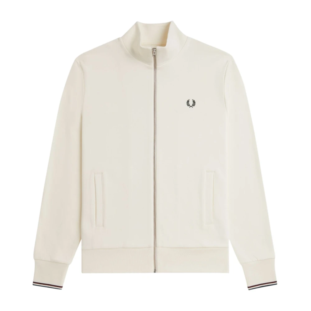 Fred Perry Men's White Zip Through Sweatshirt - Zip-Throughs - S - Sweatshirts & Hoodies