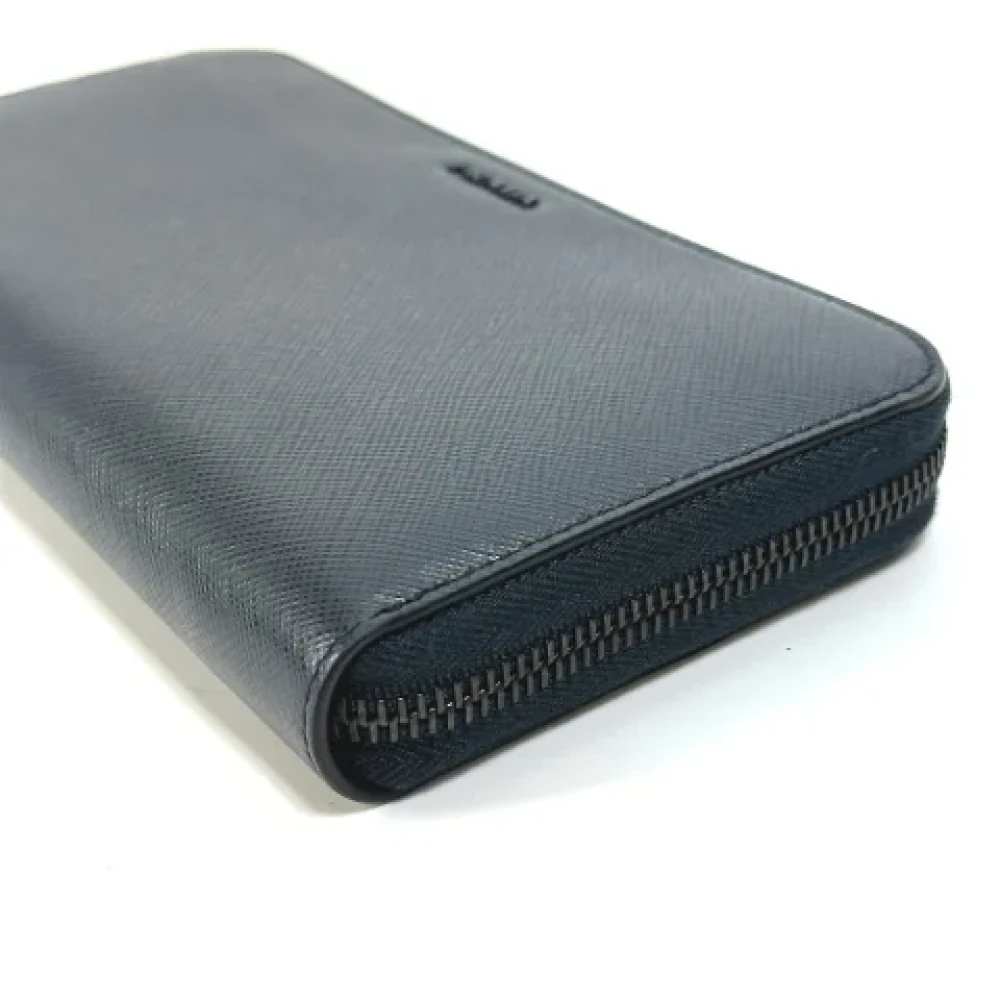 Prada Vintage Pre-owned Leather wallets Blue Dames