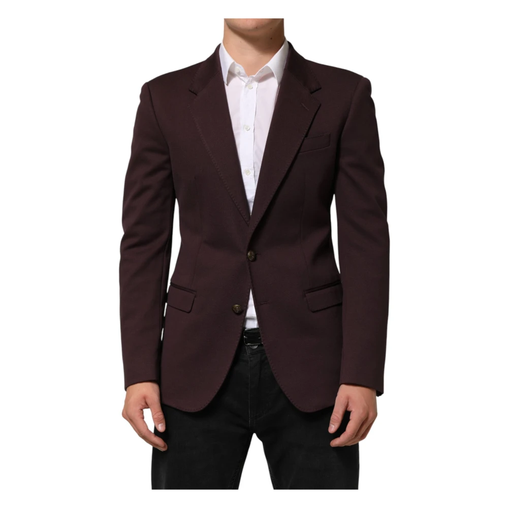 Dolce & Gabbana Men's Brown Blazers, M, 2 Button Suit Jacket