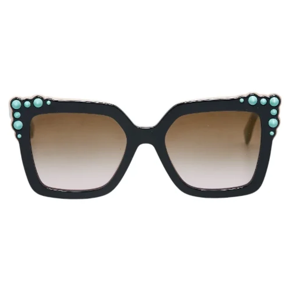 Fendi Vintage Pre-owned Plastic sunglasses Black Dames