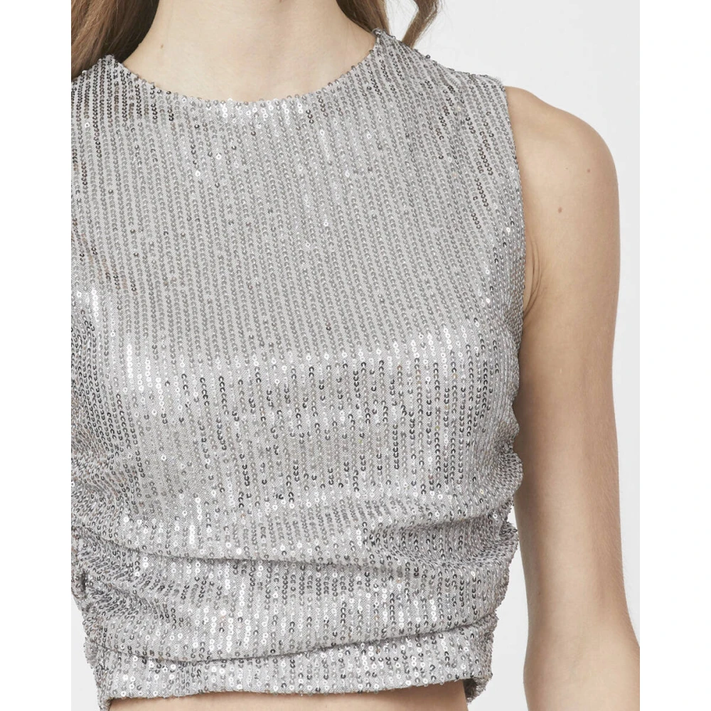 Sisters Point Lange Mouw Top Esme Stijl Gray Dames