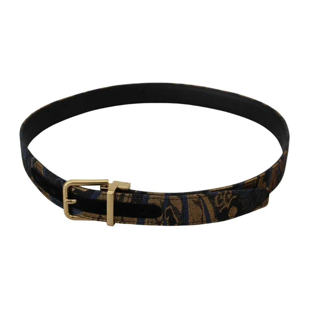 Dolce & Gabbana Luxe Jacquard Logo Gesp Riem Multicolor Dames