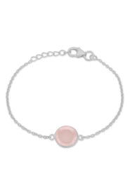 Katzenarmband Rosa Silber