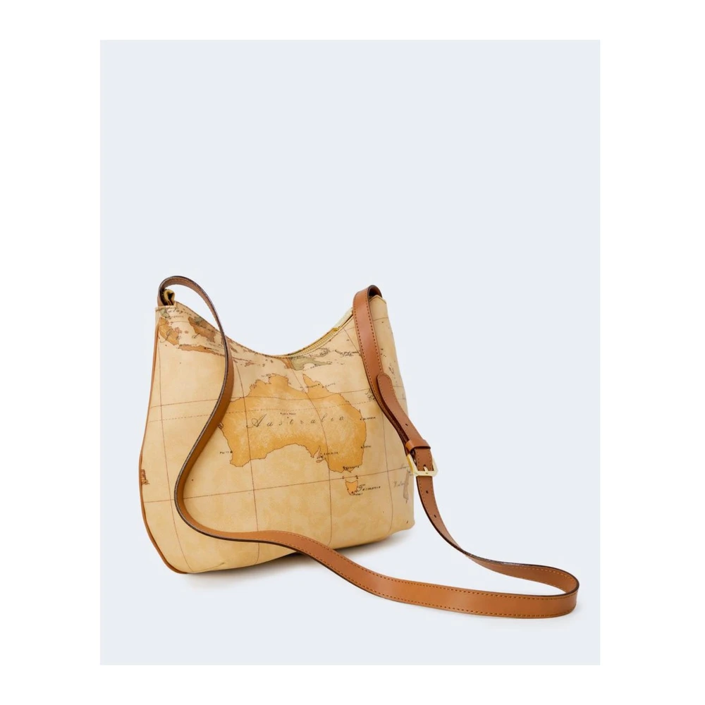 Alviero Martini 1a Classe Leren Accent Handtas Herfst Collectie Beige Dames