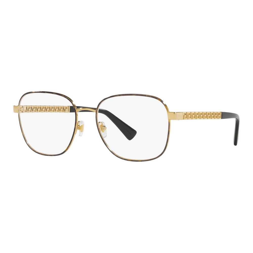 Versace Havana Gold Eyewear Frames Yellow Unisex