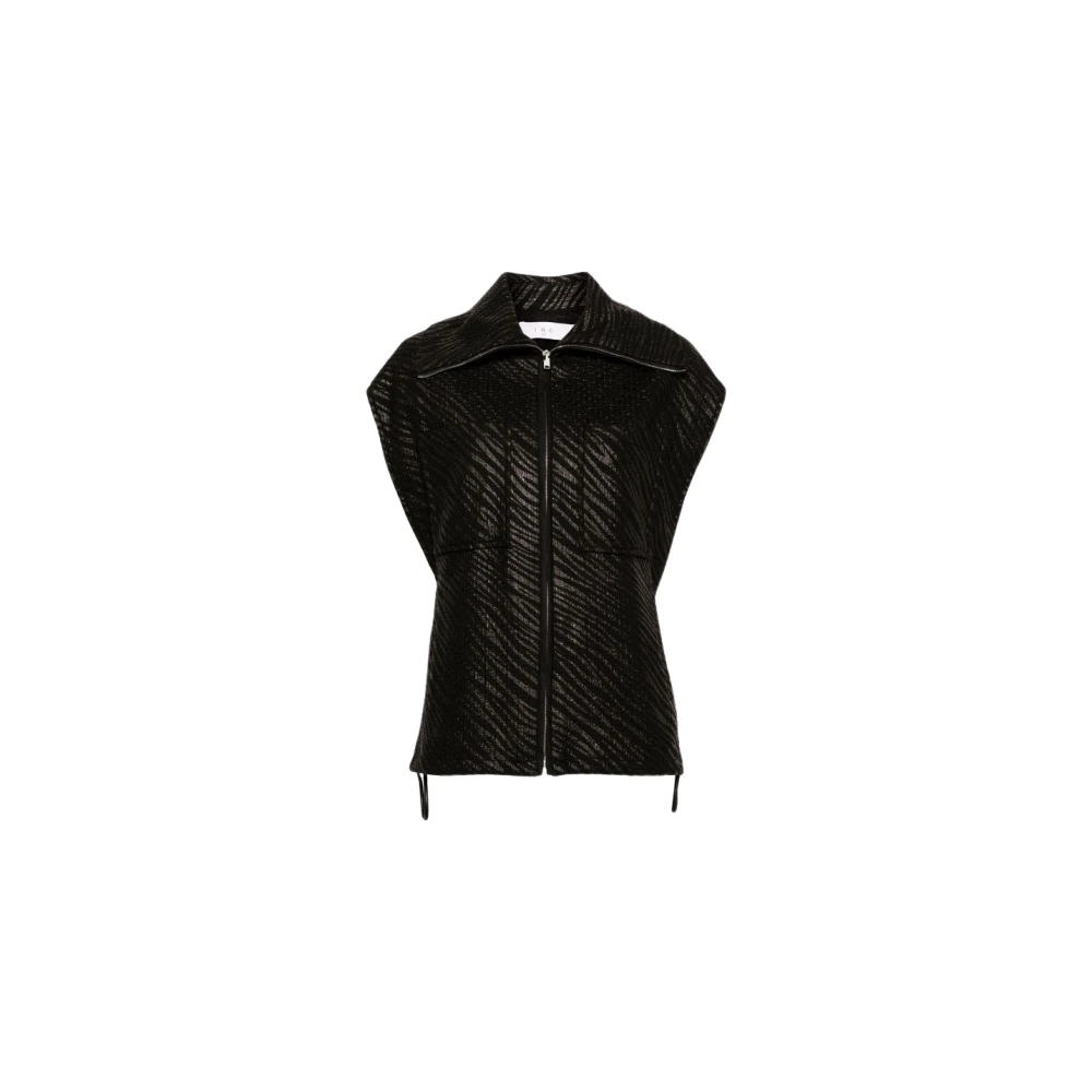 IRO Zwart Zebra Print Alina Vest Black Dames