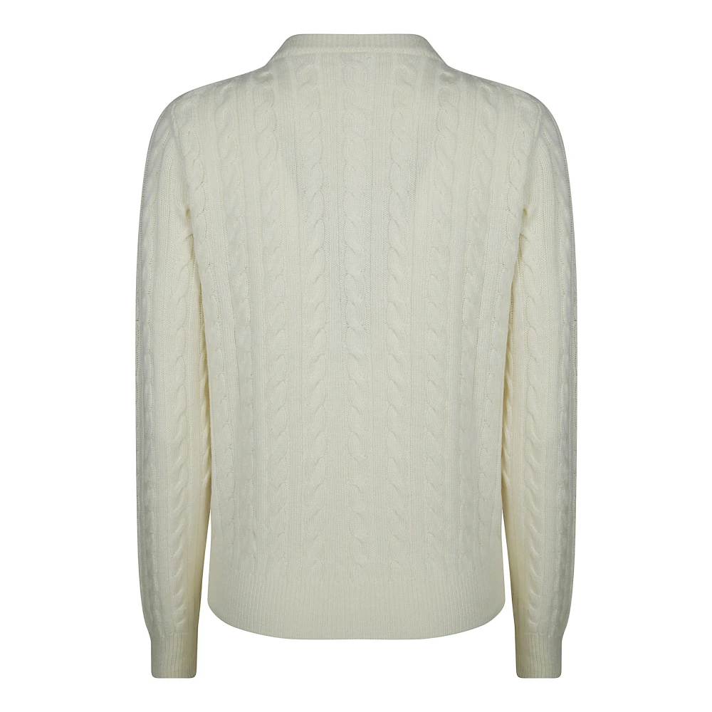 Sun68 Ronde Hals Kabeltrui Vest Beige Dames
