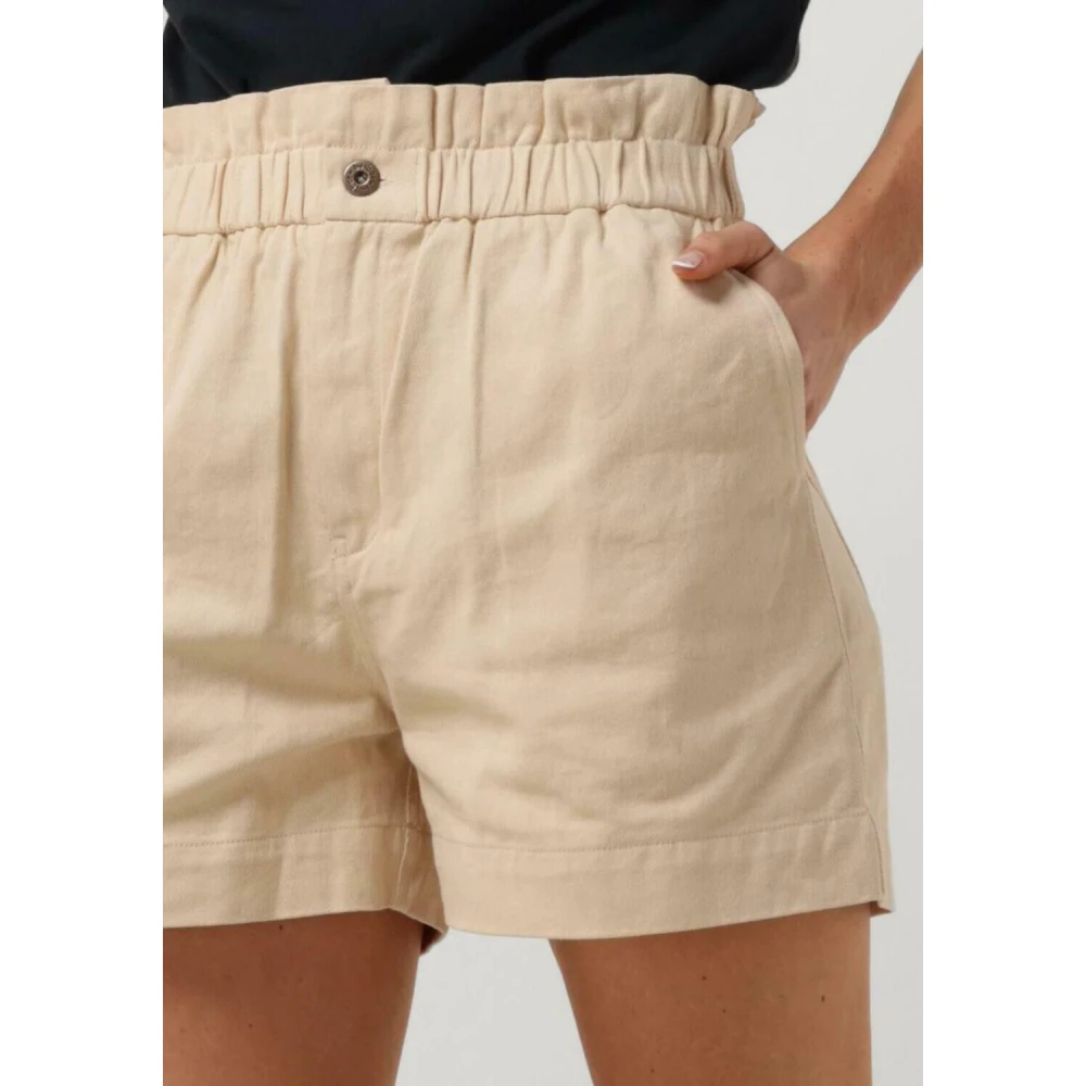 By-Bar Dames Twill Shorts Leon in Zand Beige Dames