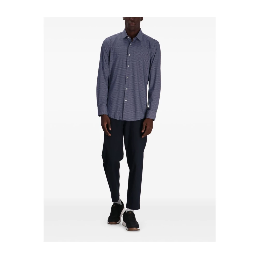 Hugo Boss Blauwe Casual Overhemden Blue Heren