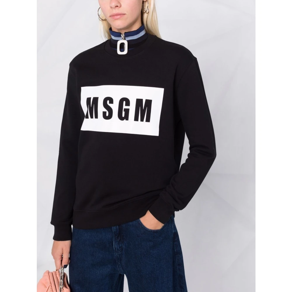 Msgm Casual Sweatshirt 99C Black Dames