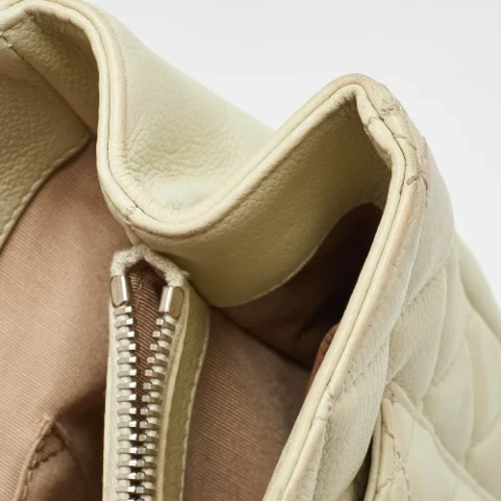 Chanel Vintage Pre-owned Leather totes Beige Dames