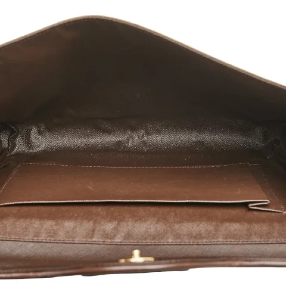 Burberry Vintage Pre-owned Canvas clutches Beige Dames