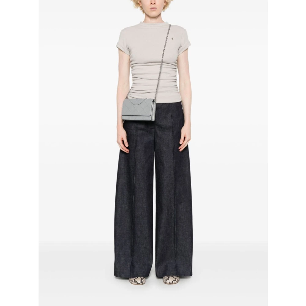 TORY BURCH Schoudertas met Diamantpatroon in Grijs Gray Dames