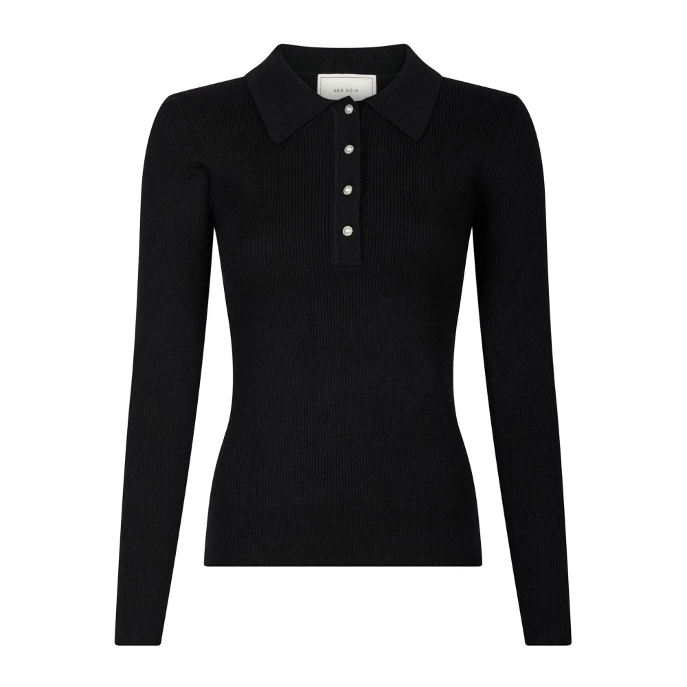 Knitwear > V-neck Knitwear - - Neo Noir - Modalova