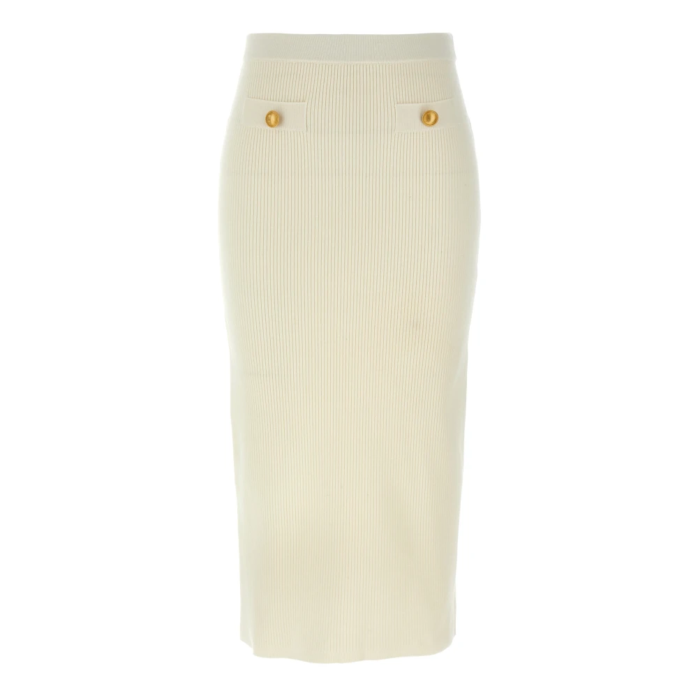 Alessandra Rich Women's White Midi Skirts, S, Midi Skirt