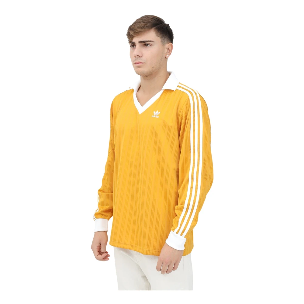 adidas Originals Kleurrijk Langarm Voetbal T-shirt Yellow Heren