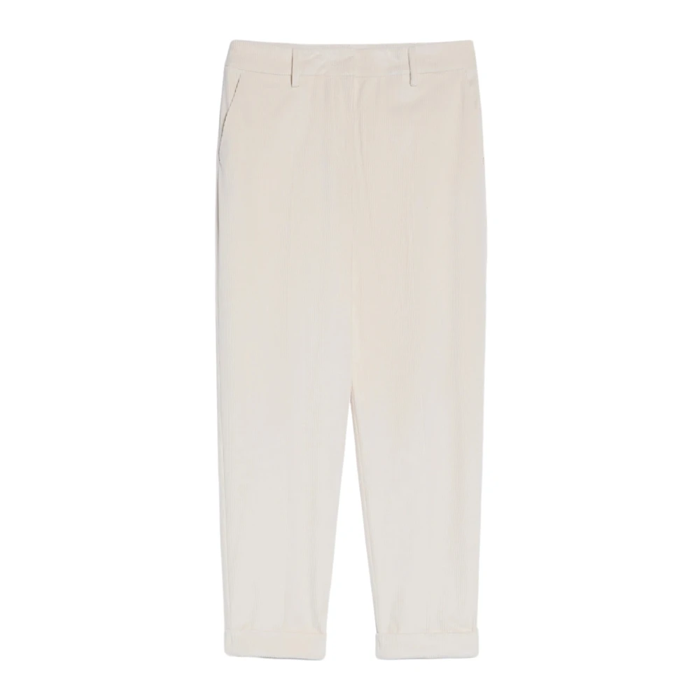 Pennyblack Wortel Fit Fluwelen Broek White Dames