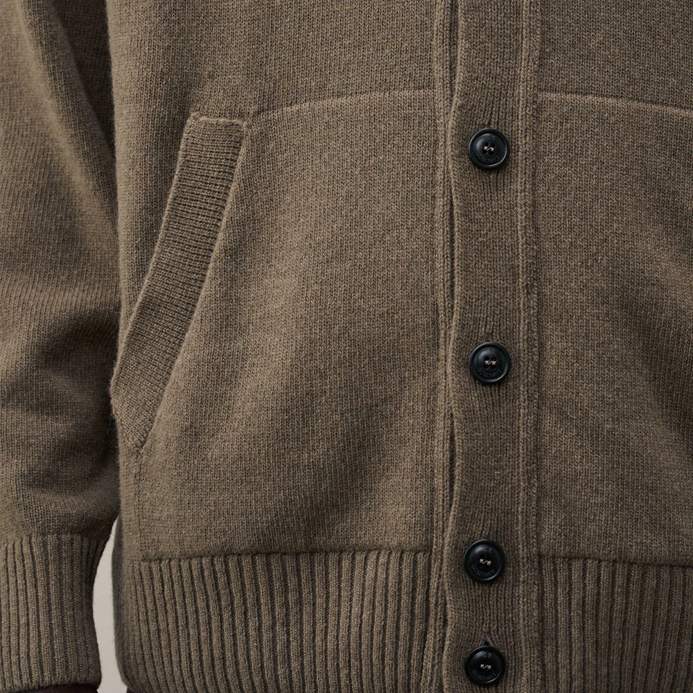 C.P. Company Wollen Cardigan met Details Brown Heren
