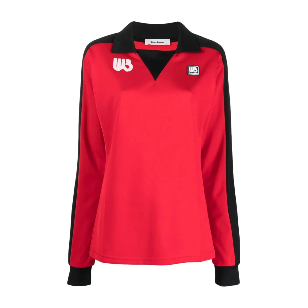 Wales Bonner Rood en Zwart Thuis Jersey Shirt Red Dames