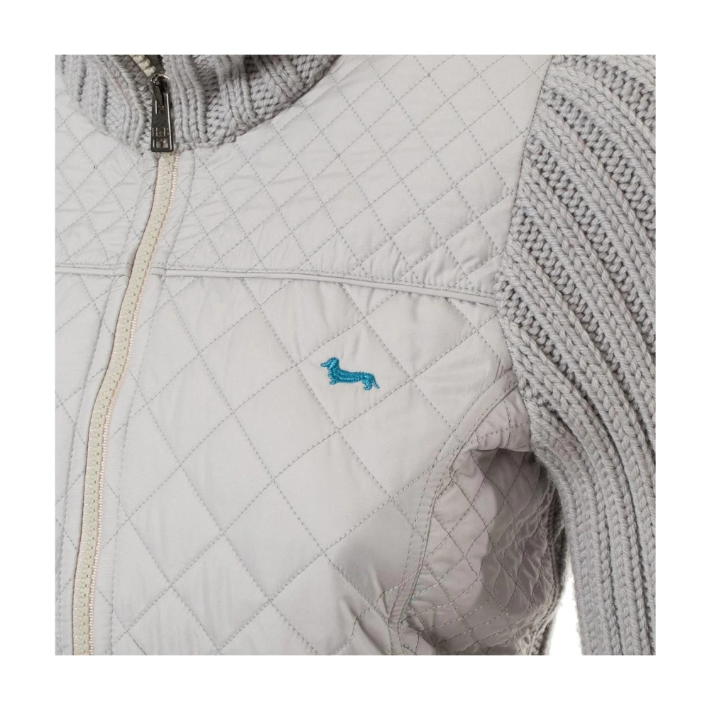 Harmont & Blaine Gewatteerd gebreid mouwjack Gray Dames