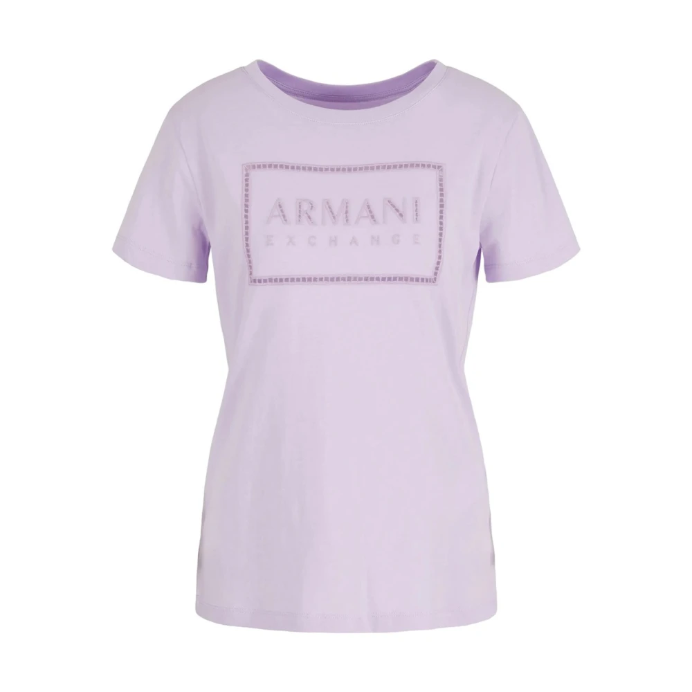 Armani Exchange Paarse Standard Fit T-shirt 3Dyt59 Yj3Rz Purple Dames