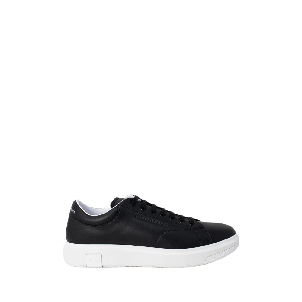 Armani Exchange Svart Leather Sneakers