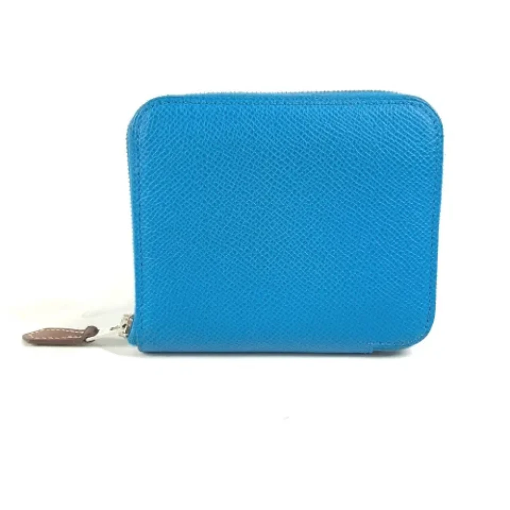 Hermès Vintage Pre-owned Leather wallets Blue Dames