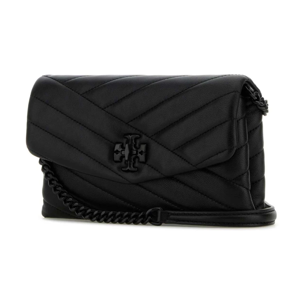 TORY BURCH Stijlvolle Zwarte Leren Crossbodytas Black Dames