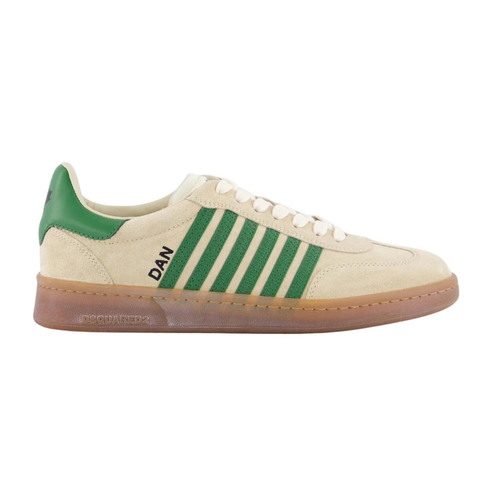 Dsquared2 Men's Beige Low Top Lace-Up Trainers
