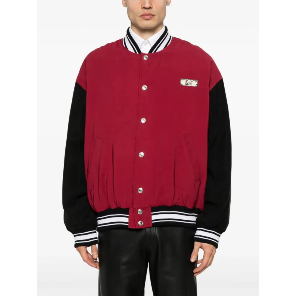 Gcds Varsity Bomber Jack Bordeaux Red Heren