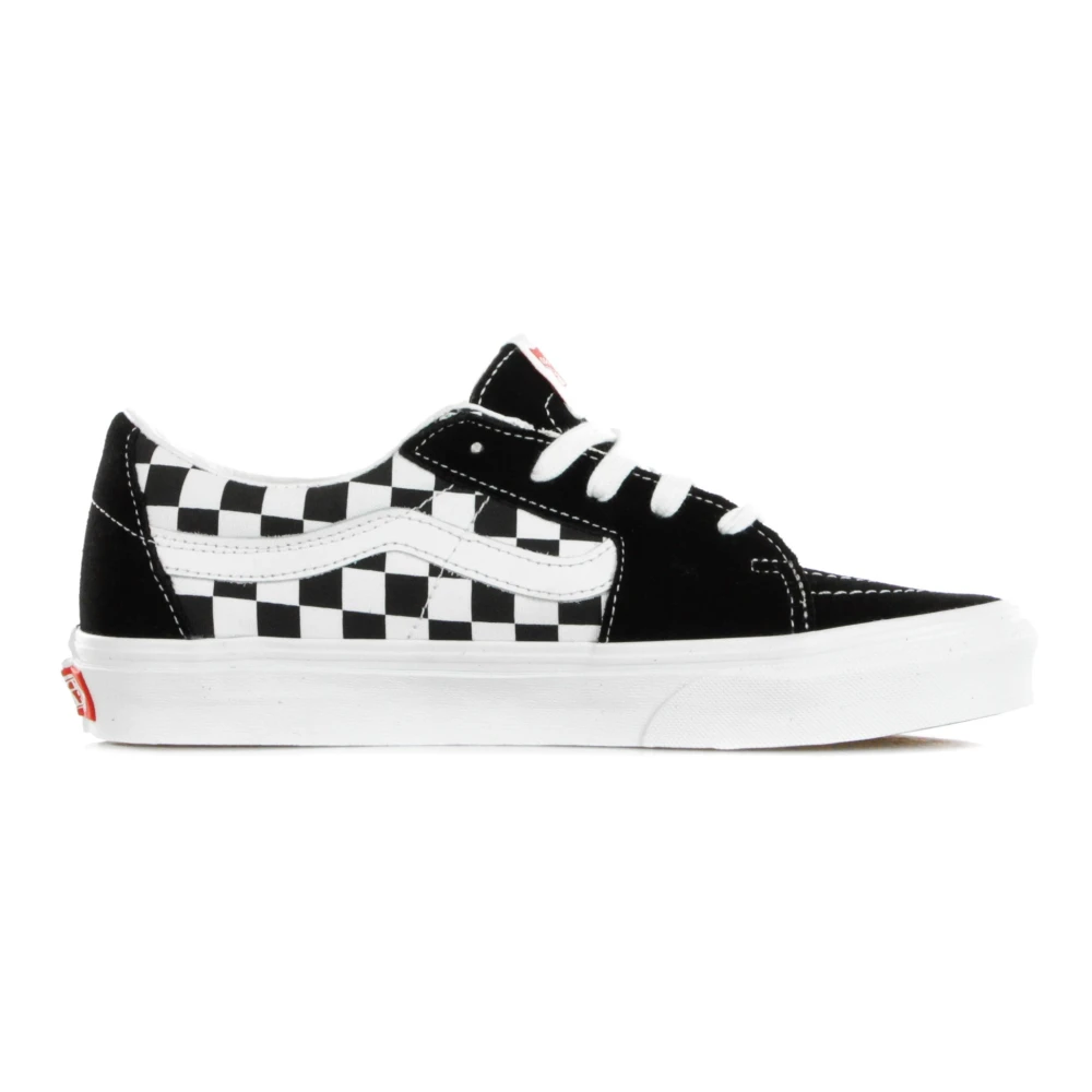Vans Zwarte lage sneaker met ruitpatroon Heren Schoenen