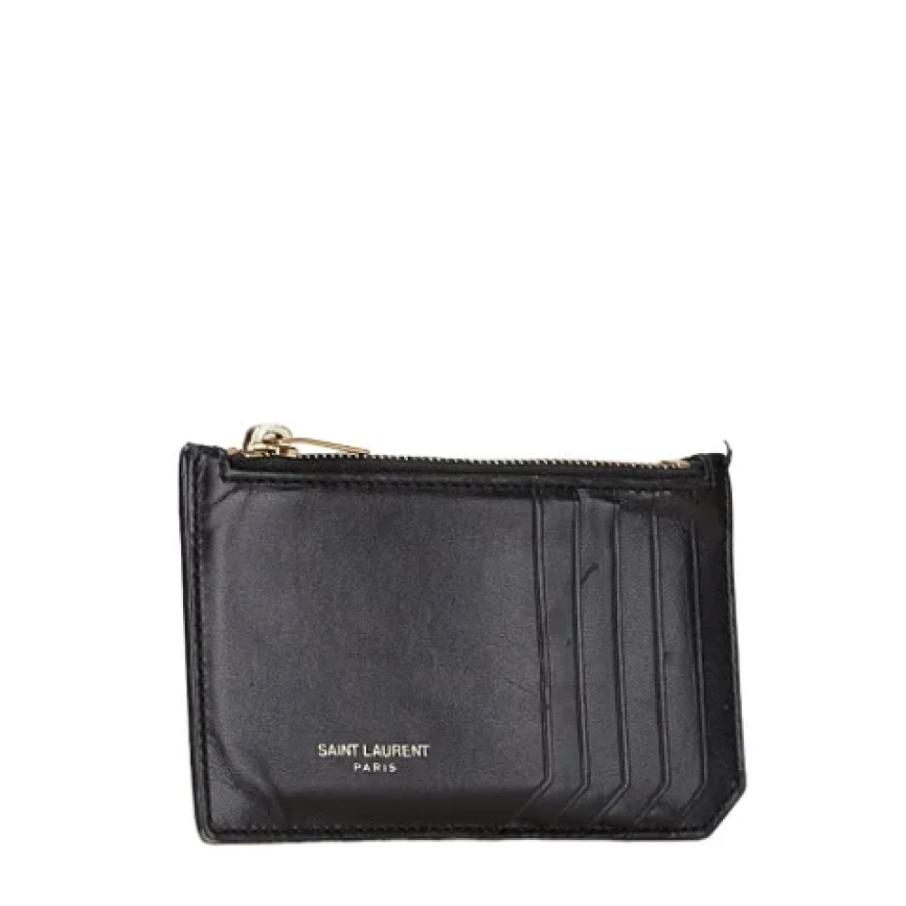 Yves Saint Laurent Vintage Pre-owned Leather home-office Black Dames