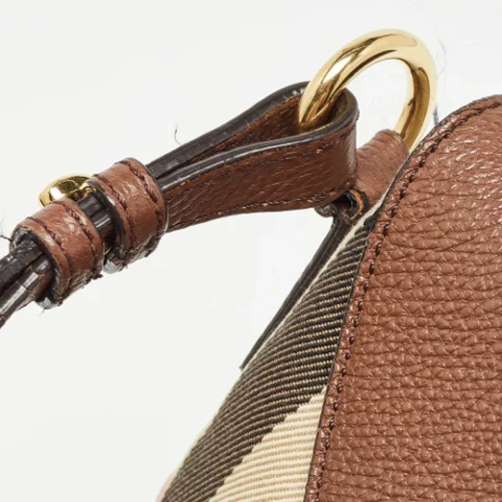 Burberry Vintage Pre-owned Leather handbags Beige Dames