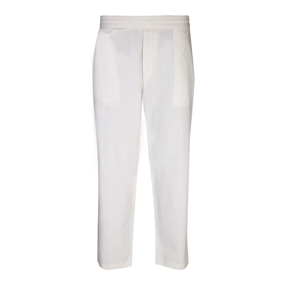 Officine Générale White Cotton Trousers By - Male - Cropped Trousers - 2XL - Trousers