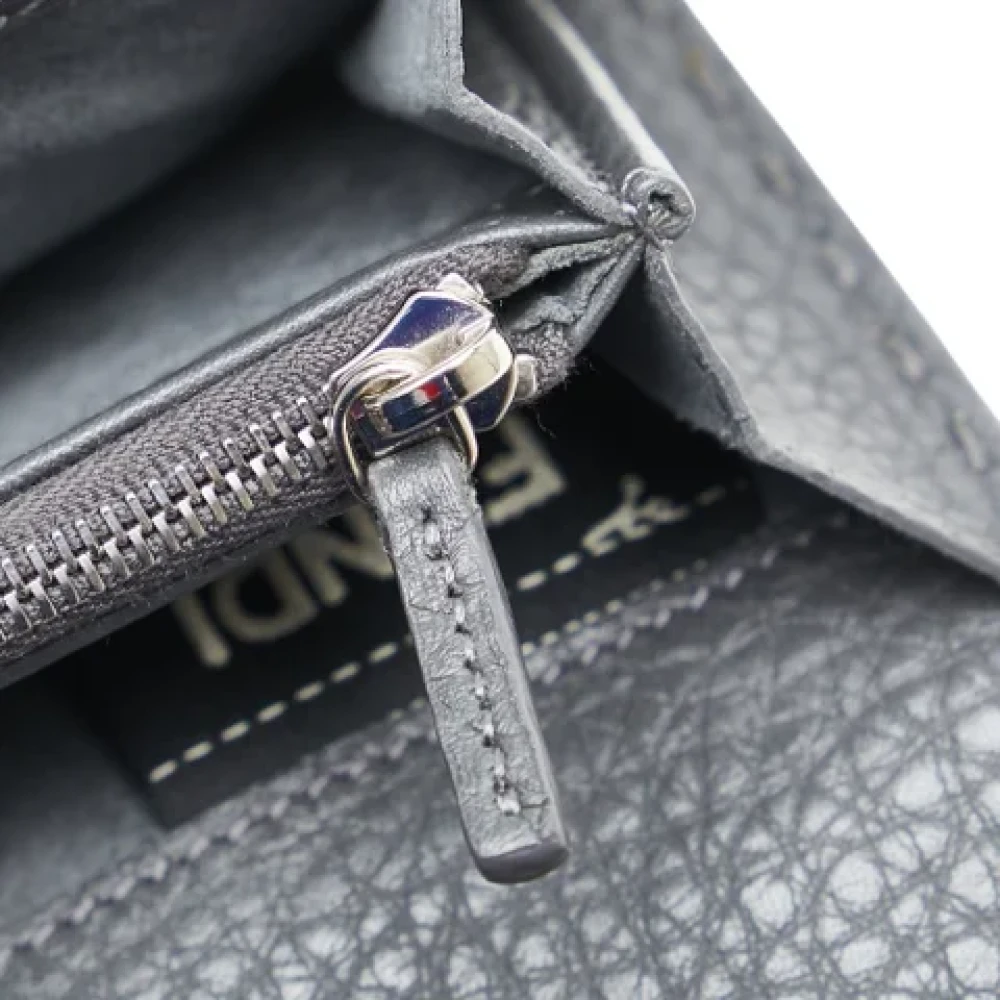 Fendi Vintage Pre-owned Leather wallets Gray Dames