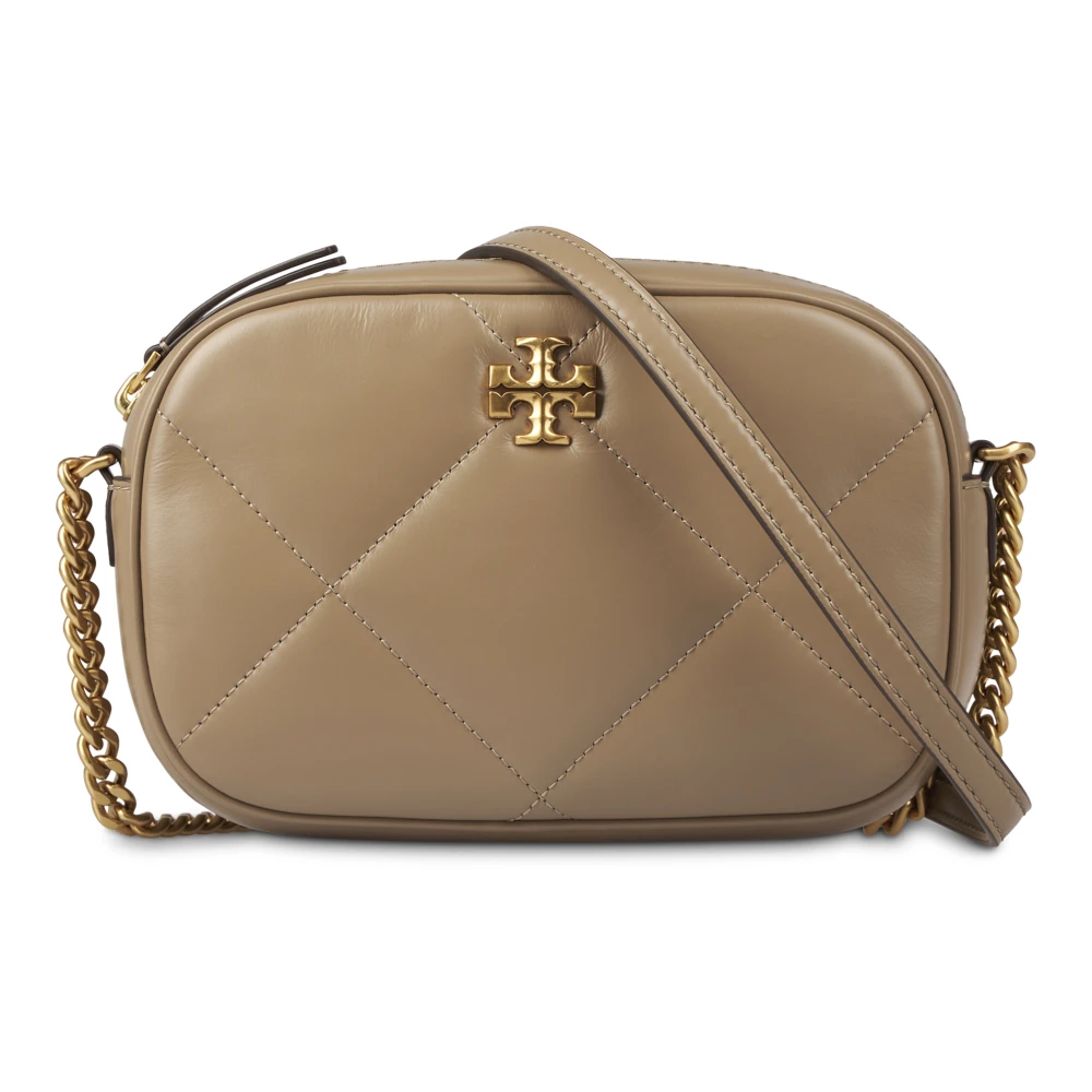 TORY BURCH Diamant Quilt Camera Tas Brown Dames